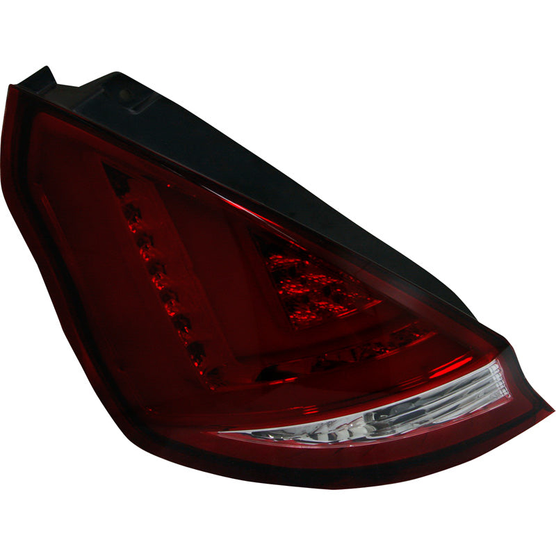 AutoStyle, LED rear lights, fits Ford Fiesta VII 3/5-door 2008-2012 - Red/Clear