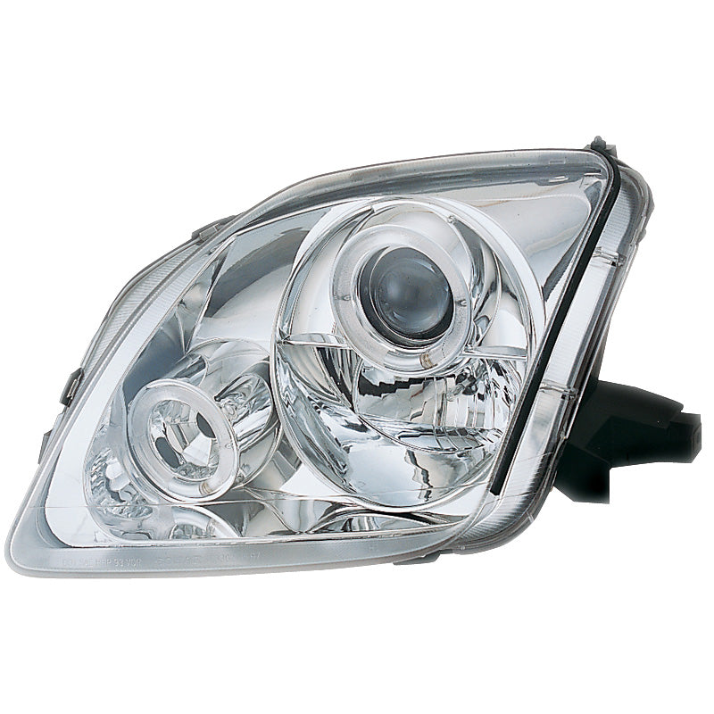 Headlights, fits Honda Prelude 1997-2001 - Chrome - incl. Halos