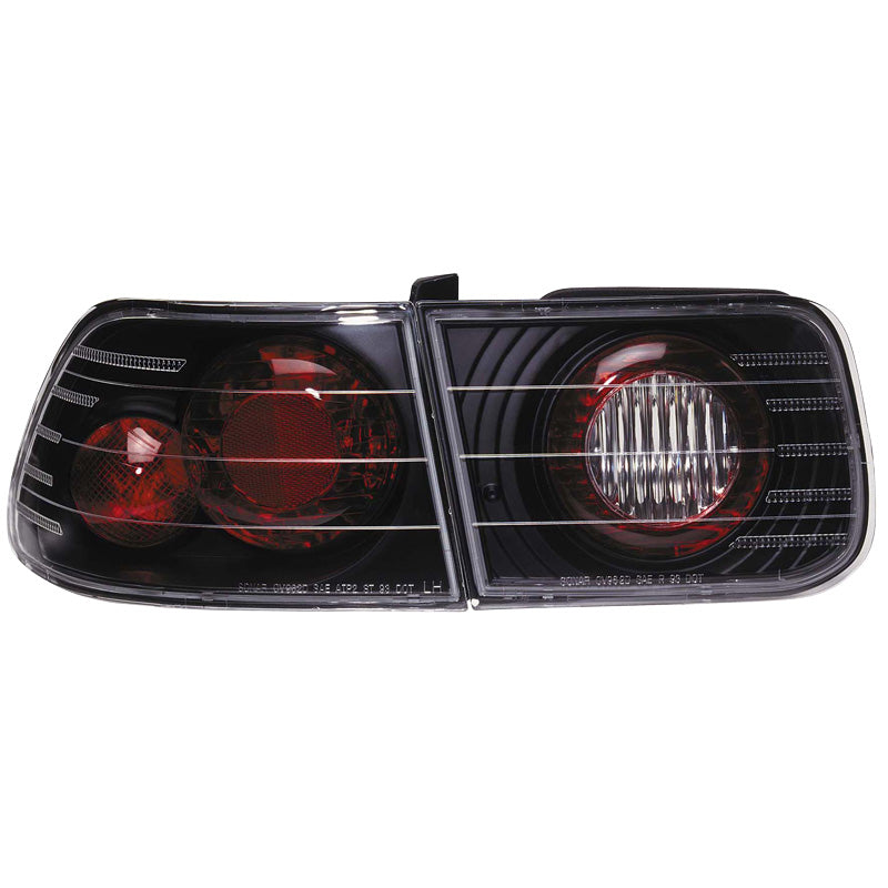 Tail lights, fits Honda Civic Coupe 1996-2001 - Black
