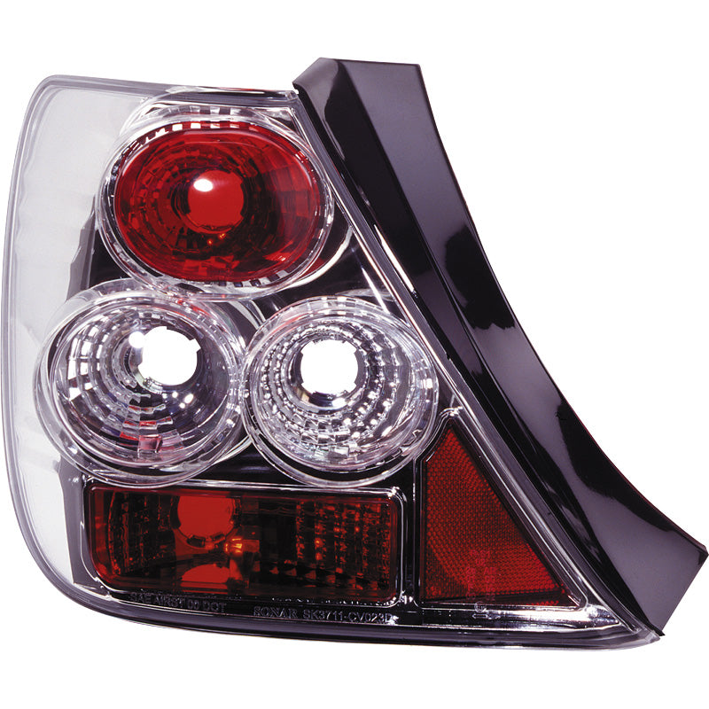 AutoStyle, Tail Light Set, Chrome, Fits Honda Civic HB 3-door (2001-2005)