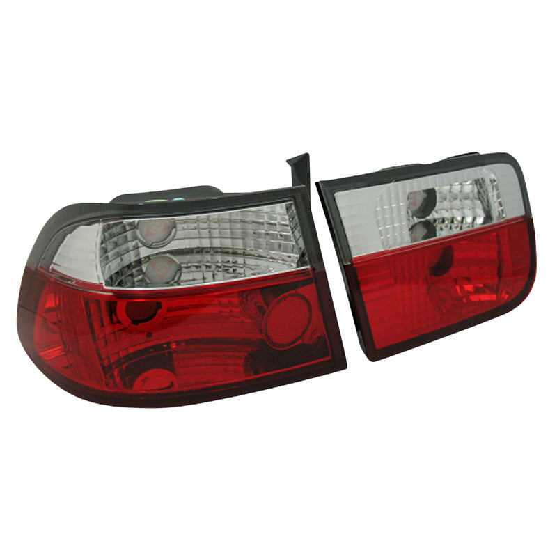 Achterlichten, geschikt voor Honda Civic Coupe 1996-2001 - Rood/Helder