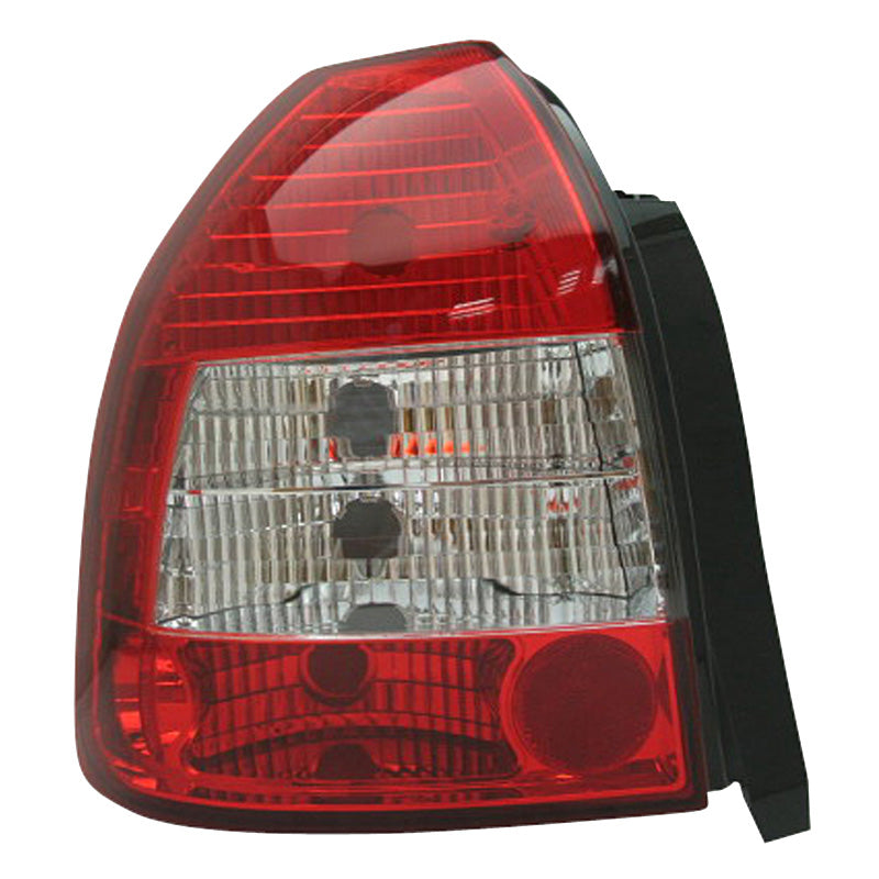 Achterlichten, past op Honda Civic HB 3-deurs 1996-2001 - Rood/Klarer