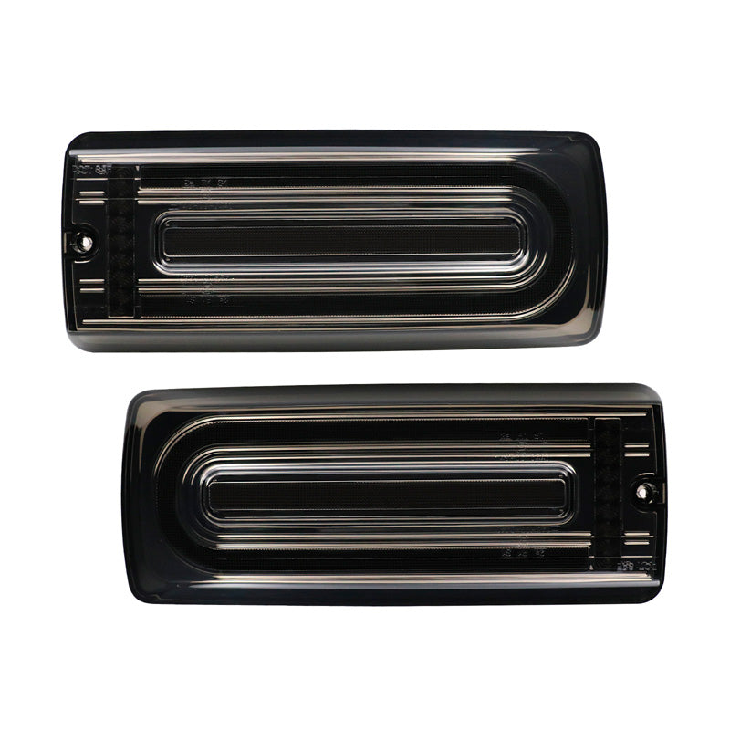 AutoStyle, feux arrière LED, compatible avec Mercedes G-Class W463 G500/G550/G55/G63 AMG 1999-2018 - fumé - avec feux de jour dynamiques