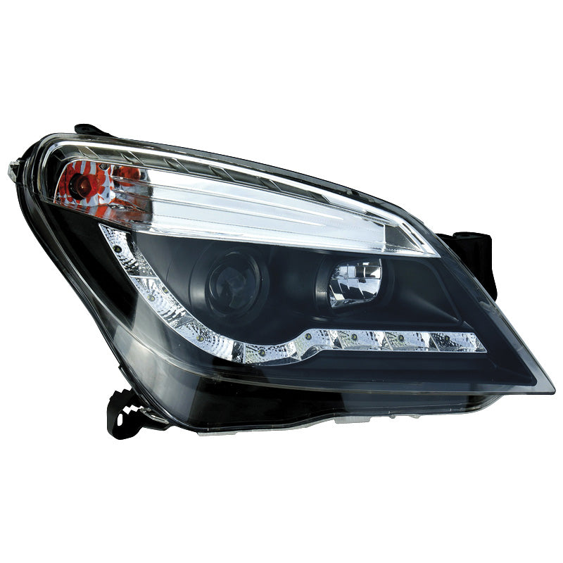 Phares, look DRL compatible avec Opel Astra H 2004-2009 - noirs