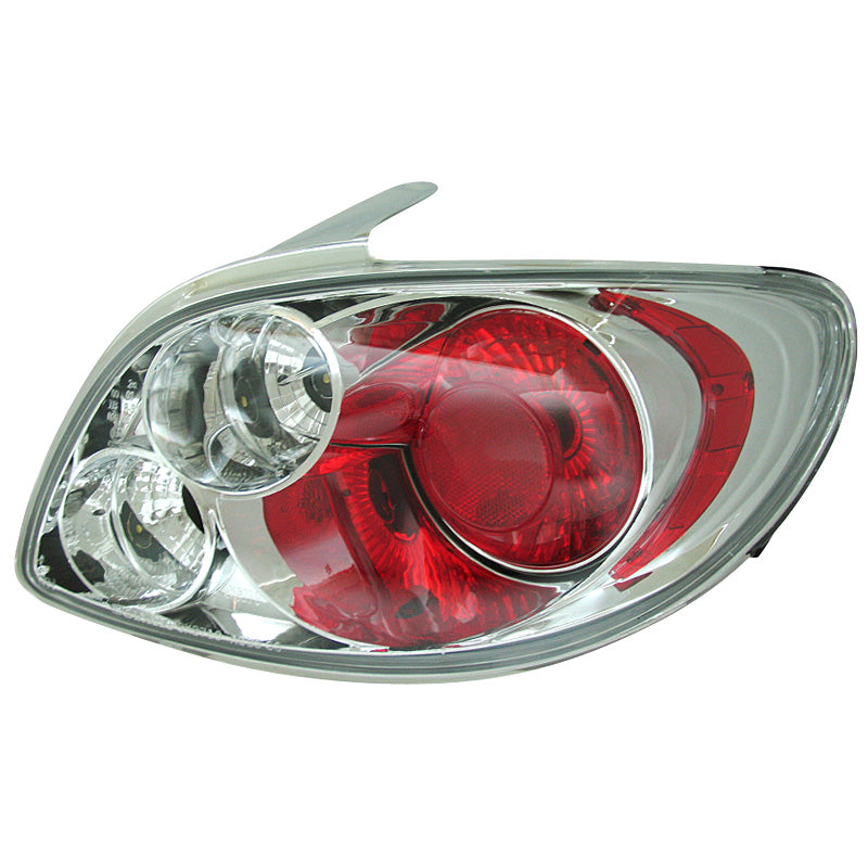 Tail lights, fits Peugeot 206 excl. CC/SW - chrome