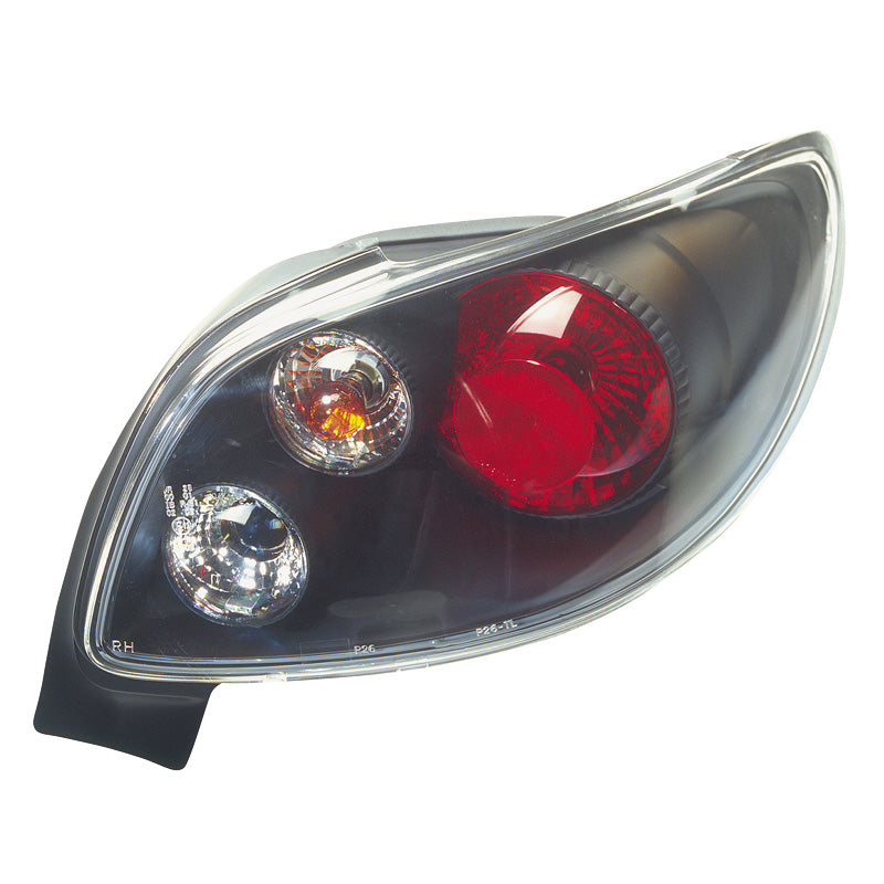 Achterlichten, passend voor Peugeot 206 CC - Zwart