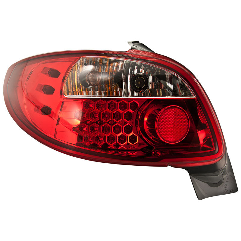 AutoStyle, LED tail lights, fits Peugeot 206 excl. CC/SW - Red/Clear
