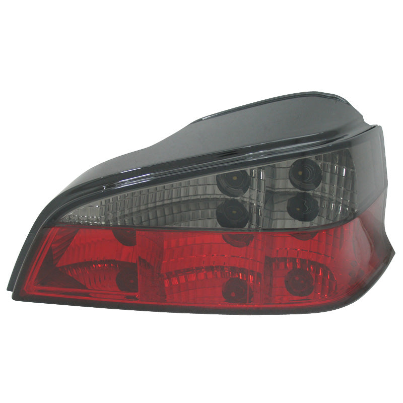 Achterlichten, past op Peugeot 106 1996- - Rood/Smoke