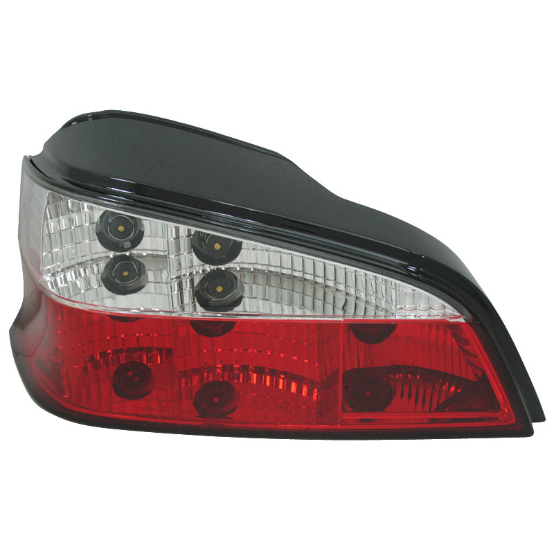 Tail lights, fits Peugeot 106 1996- - Red/Clear