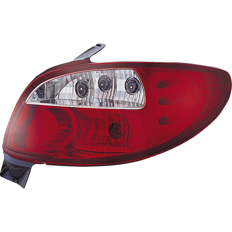 Achterlichten, geschikt voor Peugeot 206 excl. CC/SW - Rood/Helder