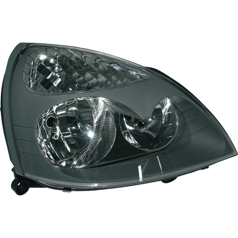 Koplampen, past op Renault Clio II Facelift 2001-2005 - zwart/helder
