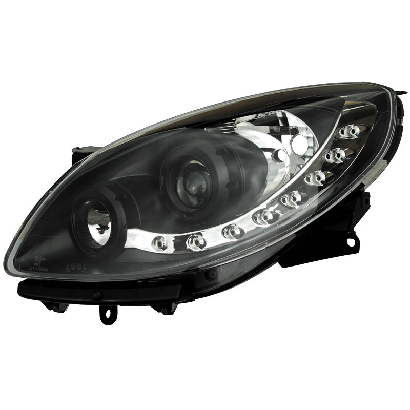 Phares, look DRL compatibles avec Renault Twingo II 2007-2012 - noir