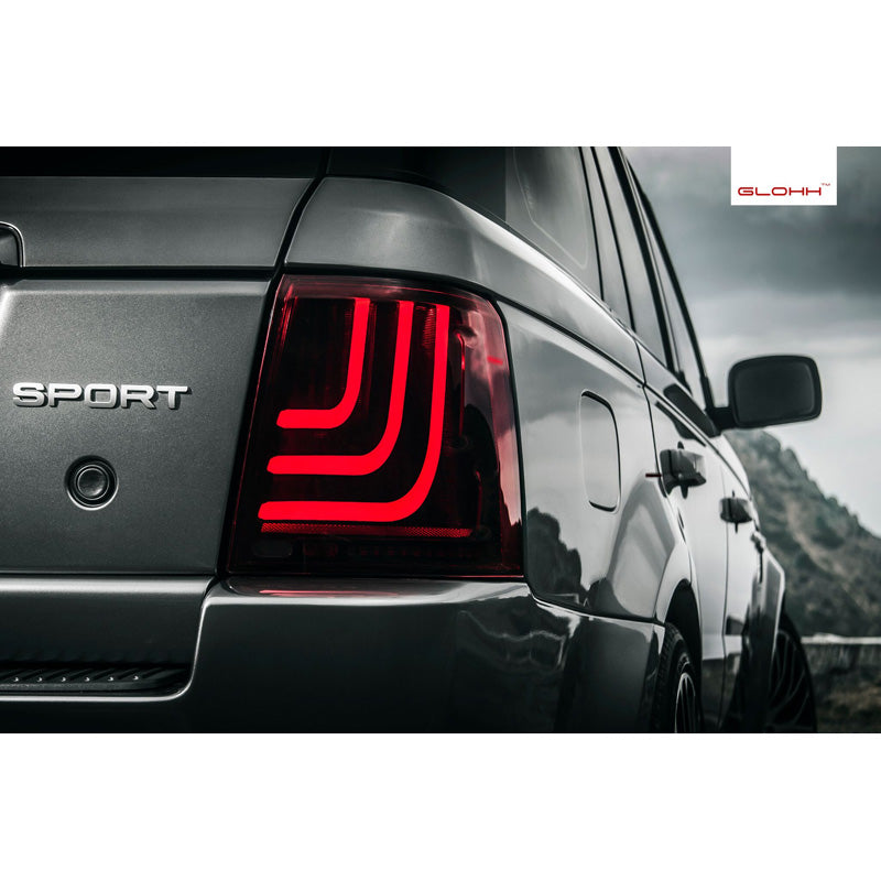 Glohh, GL-3 Dynamic LED Tail Lights - Red/Smoke - fits Range Rover Sport L320 2005-2013