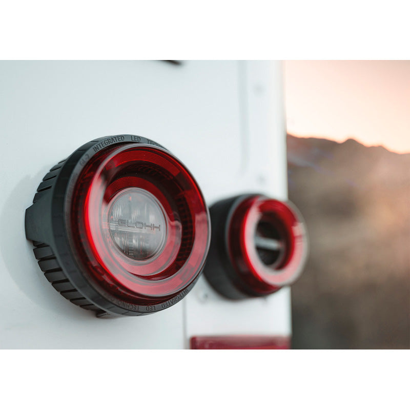 Glohh, GL-2 LED Tail Lights for Landrover Defender 90/110 - Red/Smoke - 6 pieces