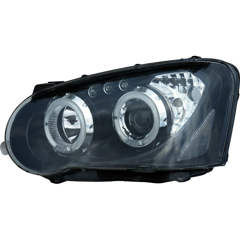 Phares, compatibles avec Subaru Impreza 2003-2005 - noir - incl. Halos