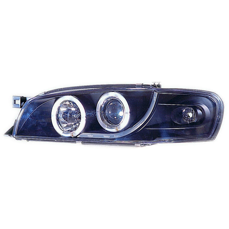Phares, convient à Subaru Impreza 1997-2000 - noir - incl. halos
