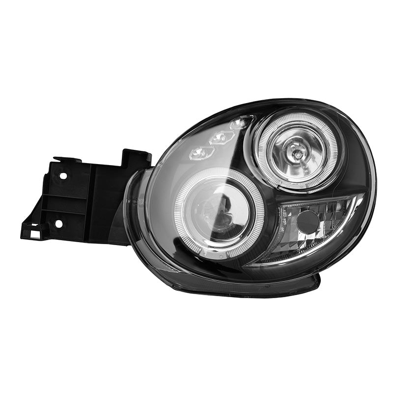 Phares avant, compatibles avec Subaru Impreza 2000-2003 - noir - avec halos