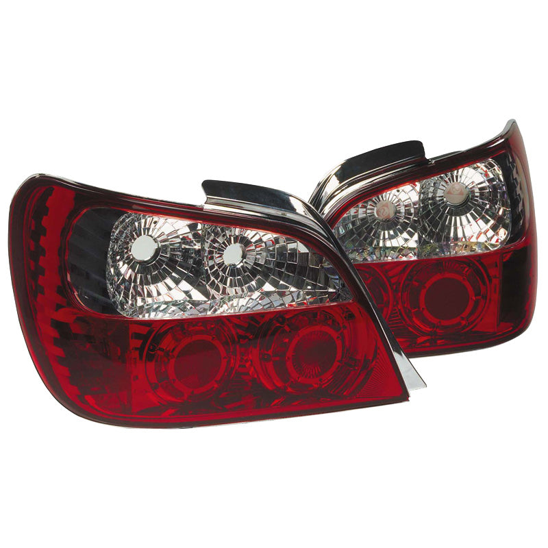 Feux arrière, adaptés à Subaru Impreza 2000-2003 - Rouge/Transparent