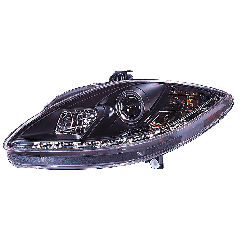 Koplampen, DRL-look passend voor Seat Leon/Altea/Toledo 2005-2009 - zwart