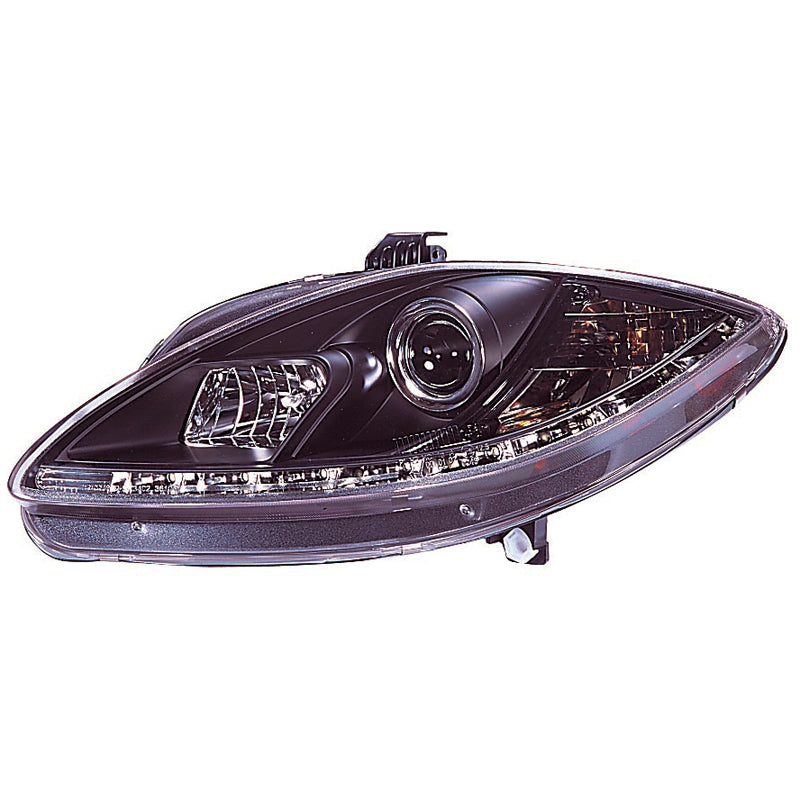 Koplampen, DRL passend voor Seat Leon/Altea/Toledo 2005-2009 - zwart