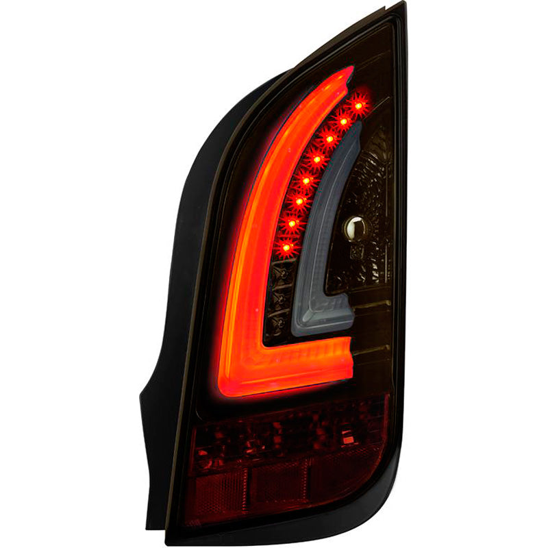 AutoStyle, feux arrière LED, convient pour Seat Mii 2011- - Black/Smoke/Gold