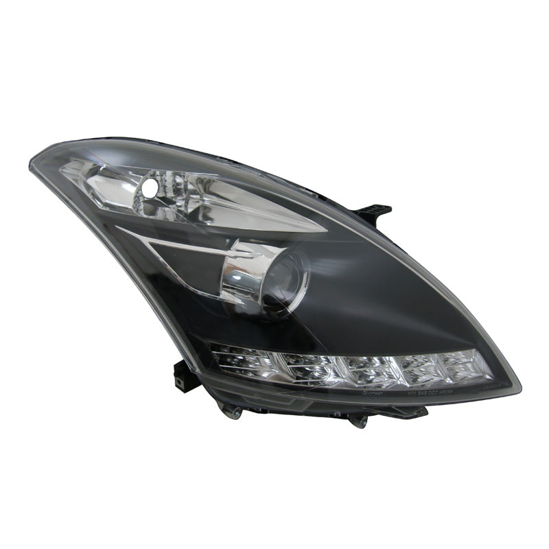 Headlights, DRL-Look fits Suzuki Swift YP6 excl. Sport 2010- - black