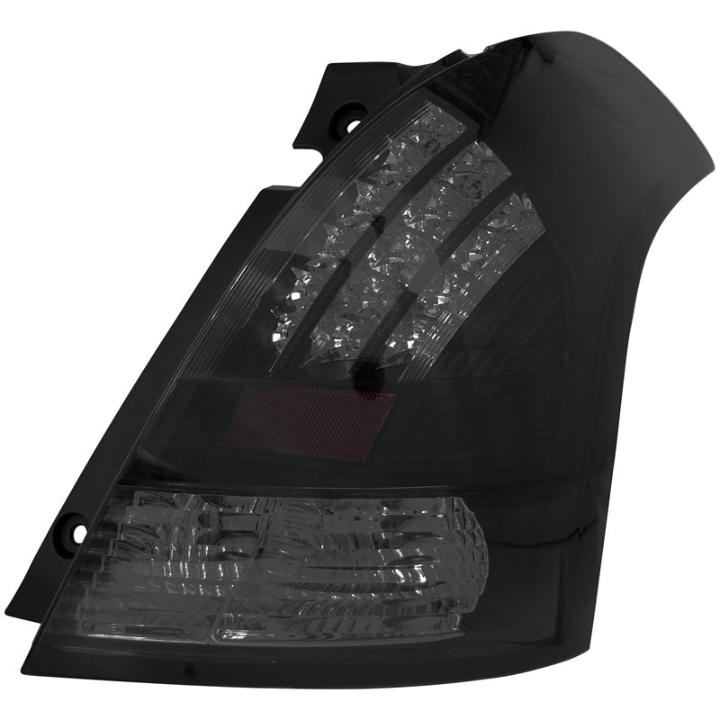 AutoStyle, LED taillights, fits Suzuki Swift II 2005-2010 - Black/Smoke