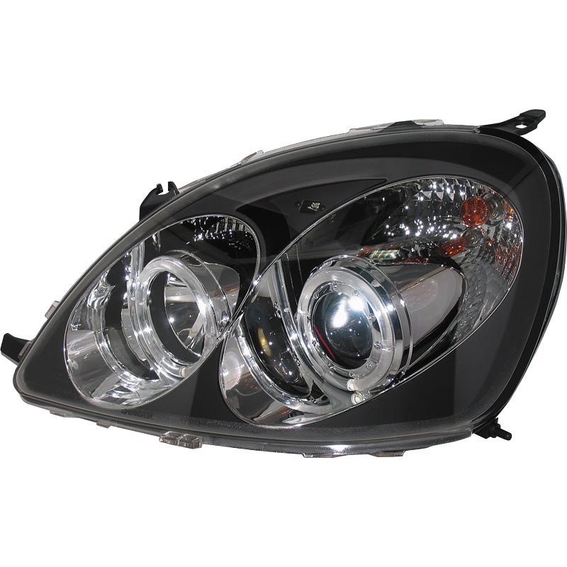 Koplampen, passend voor Toyota Yaris I 1999-2003 - zwart - incl. Halo's