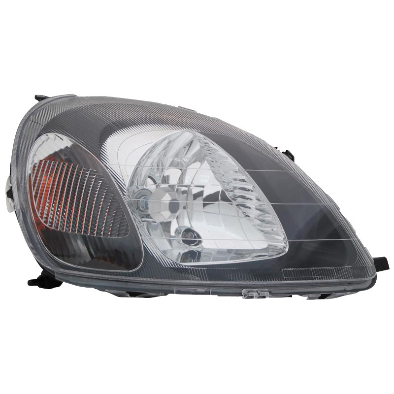 Headlights, fits Toyota Yaris I 1999-2003 - black