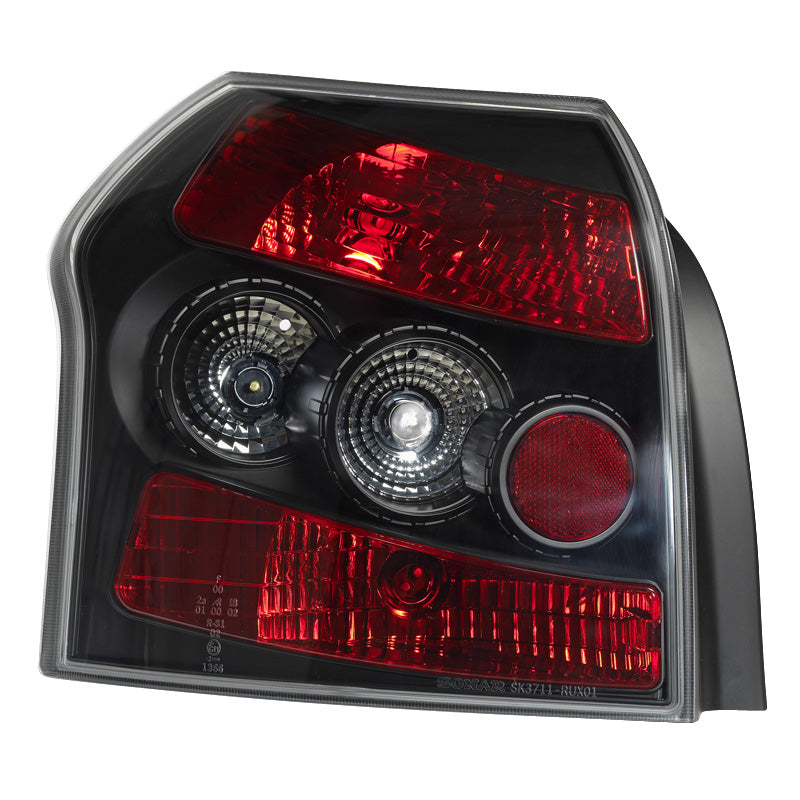 Feux arrière, compatibles avec Toyota Corolla HB E12 2001-2005 - Noir