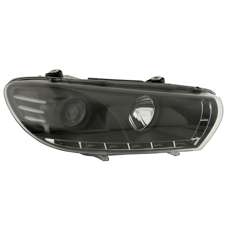 Koplampen, DRL-Look passend voor Volkswagen Scirocco 2008-2017 - zwart