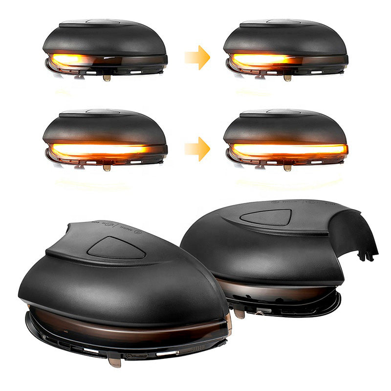 AutoStyle, clignotants LED pour rétroviseurs latéraux, compatible avec Volkswagen Jetta VI 2011- & Eos 2009- & Passat 3C 2011-2014 & CC 2008- & Beetle 2011- & Scirocco 2008- - Fumé - incl. feu de jour dynamique