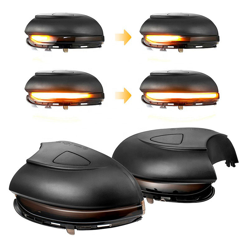 AutoStyle, LED mirror indicator lights, fits Volkswagen Golf VI 2008-2012 & Touran 2010-2015 - Smoke - incl. Dynamic Running Light