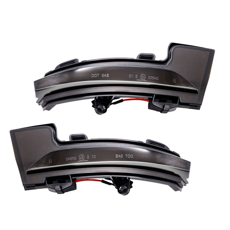 AutoStyle, LED turn signals for side mirrors, fits Skoda Octavia III 2013-2020 & Volkswagen T-Roc 2017-2020 / T-Cross 2019- - Smoke - incl. Dynamic Running Light