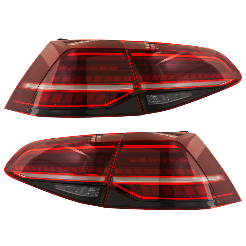 AutoStyle, LED taillights, fits Volkswagen Golf VII 2012-2017 & Facelift (7.5) 2017- excl. Variant - Red/Smoke - incl. Dynamic Running Light