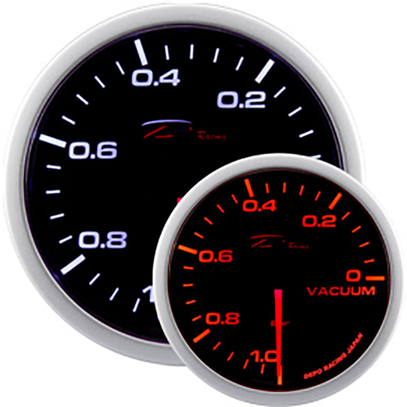 Depo Racing, manomètre de dépression WA-Series - lentille fumée - 52mm