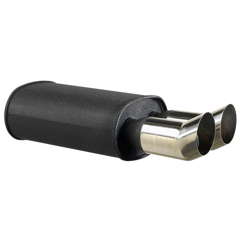 AutoStyle, DTM Universal Sport exhaust - Black - Connection 63,5mm / Outlet 2x76mm