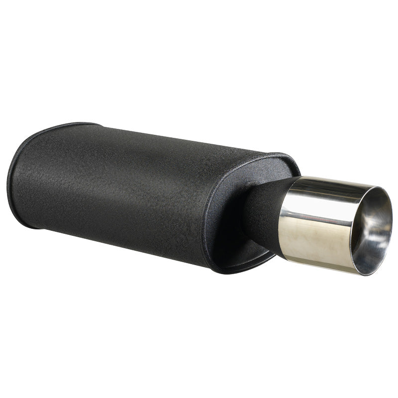 AutoStyle, black Box Universal Sport exhaust - Round - Ø 210mm, Connection 63,5mm / outlet 102mm