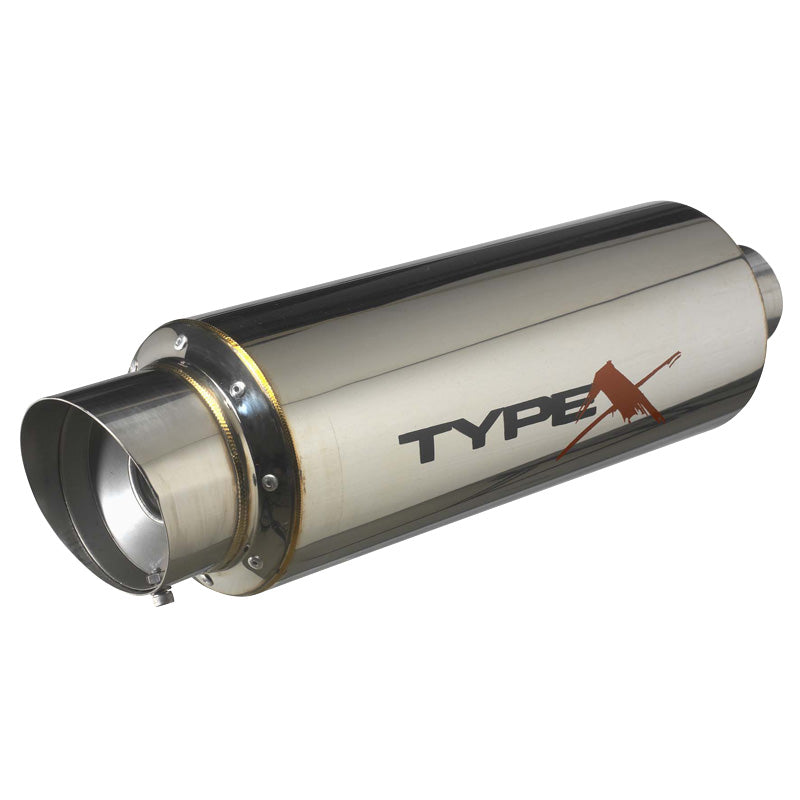 AutoStyle, Sport exhaust Type X Racing 'DualSound' - Ø140mm - Angled tip