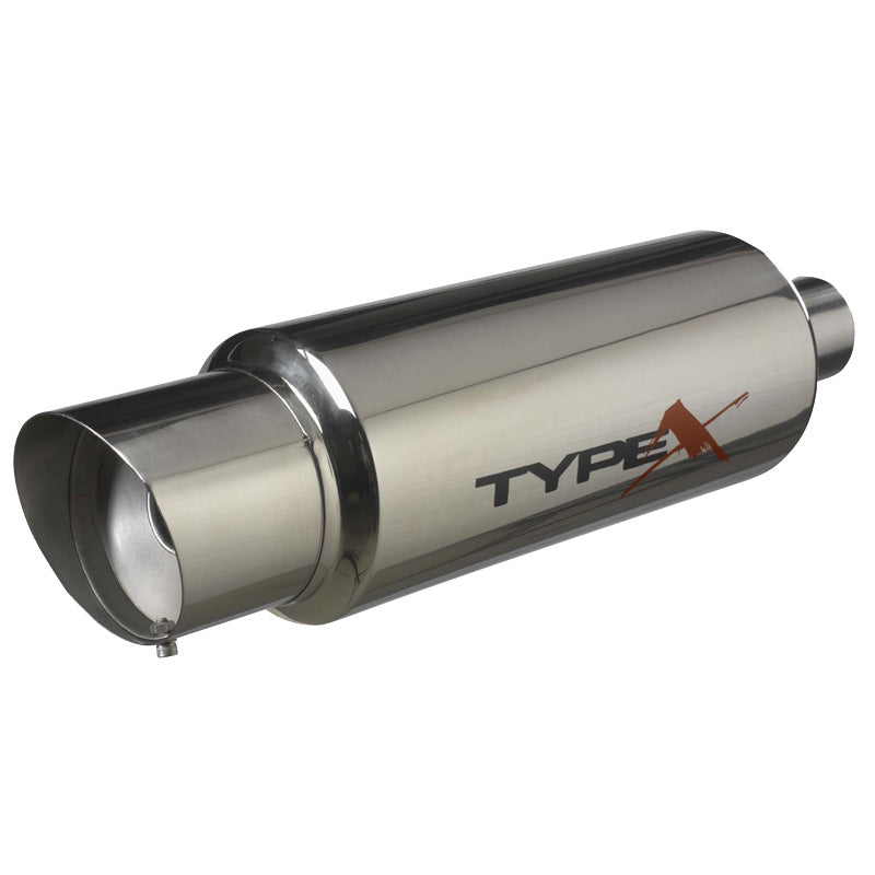 AutoStyle, Sport exhaust Type X Racing 'DualSound' - Ø150mm - Angled tailpipe