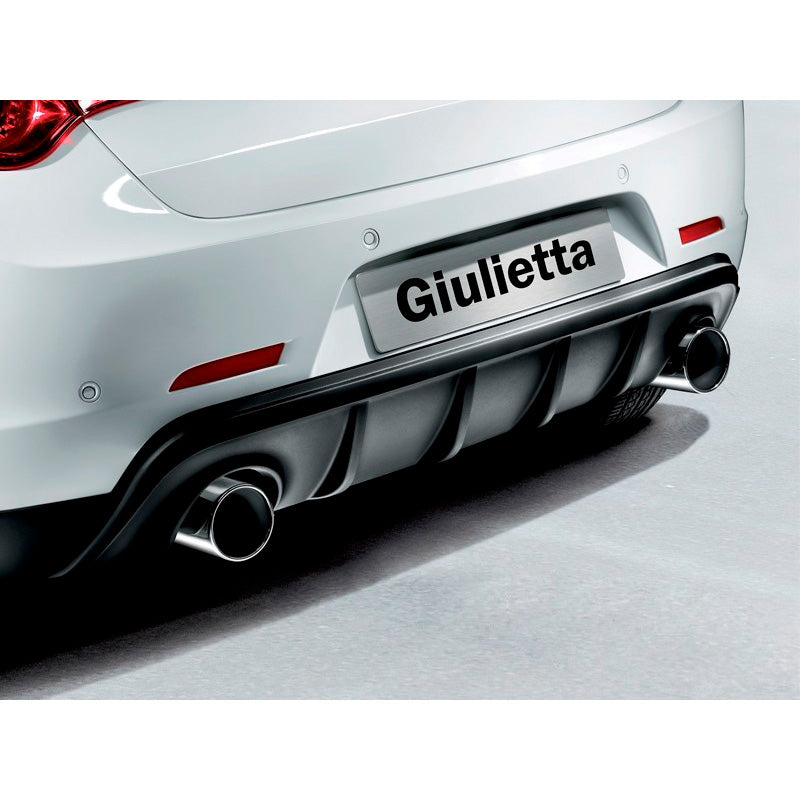 Motordrome, Rear bumper skirt (Diffuser), Fits Alfa Romeo Giulietta 2010- (Double exhaust left+right) (ABS)
