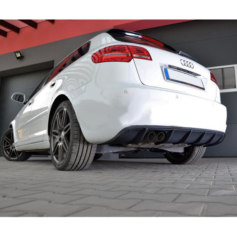 Motordrome, jupe de pare-chocs arrière (diffuseur), compatible avec Audi A3 8P Sportback excl. S-Line 2008-2012 (GFK)