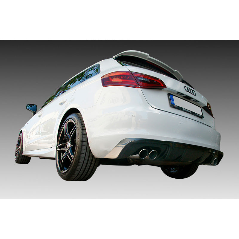 Motordrome, jupe arrière de pare-chocs (diffuseur), convient à Audi A3 8V Sportback 2012-2016 (découpe d'échappement gauche+droite) (ABS)