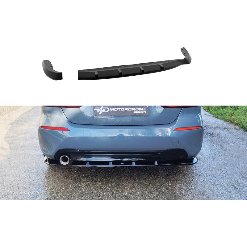 Motordrome, Lèvre arrière, compatible avec BMW 1-Series (F40) excl. M-Sport/M135i (2019-2024), ABS, noir brillant