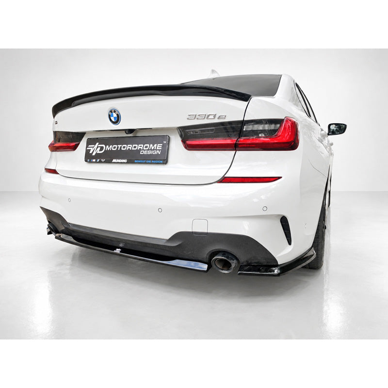 Motordrome, Underlæbe, bag, Blank sort, passer til BMW 3-serie (G20) M-Sport/M340i & 3-serie (G21) Touring M-Sport/M340i (2019-2022)