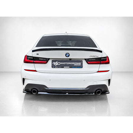 Motordrome, Underlæbe, bag, Blank sort, passer til BMW 3-serie (G20) M-Sport/M340i (2019-2022)