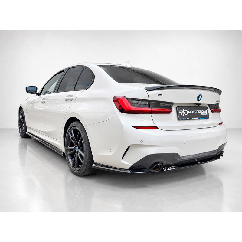 Motordrome, Underlæbe, bag, Blank sort, passer til BMW 3-serie (G20) M-Sport/M340i (2019-2022)