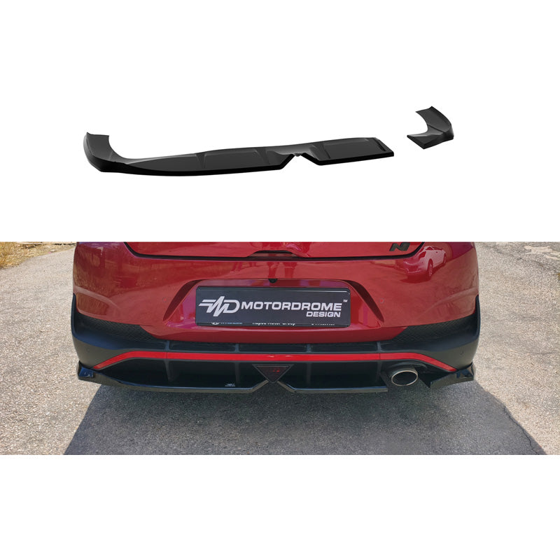 Motordrome, Rear Lip, ABS, gloss black, Fits Hyundai i30 III Fastback N/N-Line Facelift (2020-)