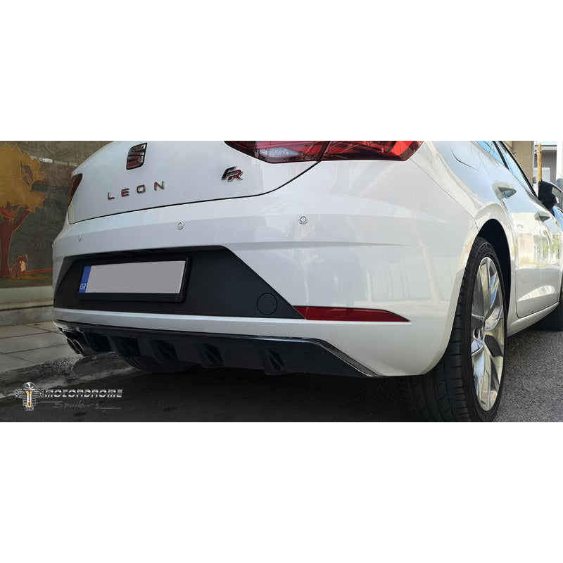 Motordrome, jupe de pare-chocs arrière (diffuseur), convient à Seat Leon 5F FR 5 portes restylé 2017-2020 (ABS)