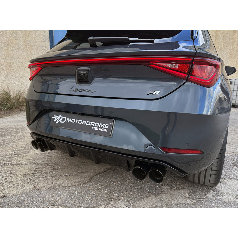Motordrome, jupe de pare-chocs arrière (diffuseur), convient à Seat Leon IV (KL1) FR 2020- (ABS)